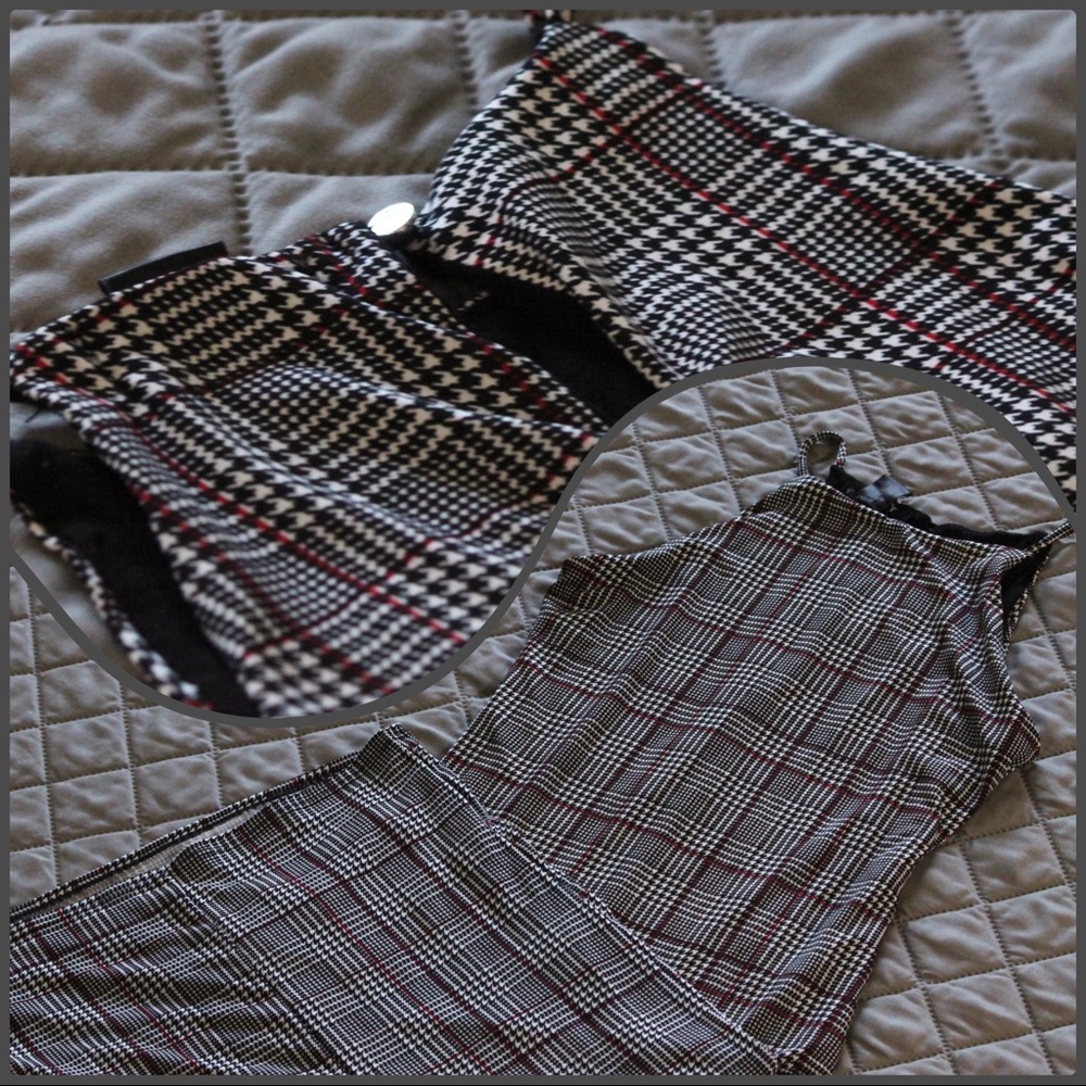 Fitted Plaid Dress